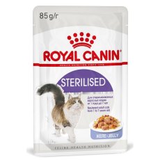Royal Canin Sterilised Jelly / Влажный корм (Консервы-Паучи) Роял Канин Стерилайзд для взрослых кастрированных котов и Стерилизованных кошек в Желе (цена за упаковку)
