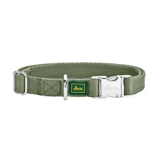 Hunter Alu-Strong Inari / Ошейник Хантер для собак нейлон с металической застежкой Оливковый