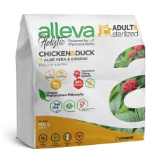 Alleva Holistic Adult Chicken Duck & Aloe vera Ginseng / Сухой корм Аллева для кошек Курица Утка Алоэ вера Женьшень