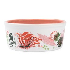 Mr.Kranch / Миска фарфоровая Мистер Кранч для собак и кошек Тропики Розовая