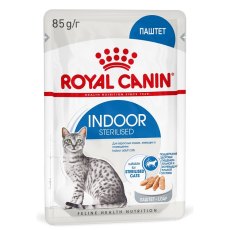 Royal Canin Indoor / Влажный корм (Консервы-Паучи) Роял Канин Индор для Стерилизованных кошек Живущих в помещении Паштет (цена за упаковку)