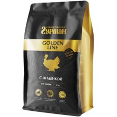 Четвероногий гурман Golden line / Сухой полнорационный корм для собак с Индейкой