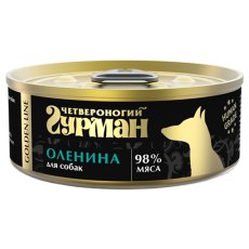Четвероногий Гурман Golden Line / Консервы Золотая линия для собак Оленина (цена за упаковку)