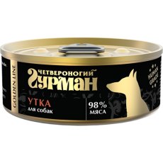 Четвероногий Гурман Golden Line / Консервы Золотая линия для собак Утка в желе (цена за упаковку)