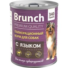 Brunch / Консервы Бранч для собак с Языком (цена за упаковку)