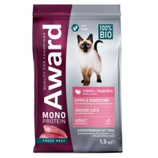 Award Monoprotein / Сухой корм Авард для взрослых кошек с Индейкой, яблоками и артишоками