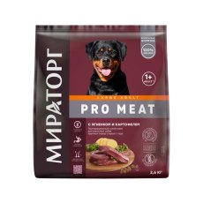 Мираторг Extra Meat / Сухой корм для взрослых собак Крупных пород старше 1 года с Ягненком и картофелем