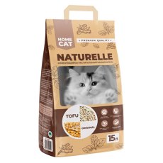 Homecat Naturelle Original / Комкующийся растительный наполнитель Хоумкэт для кошачьего туалета Тoфу