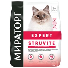 Мираторг Expert Struvite / Сухой корм для взрослых кошек всех пород при мочекаменной болезни струвитного типа