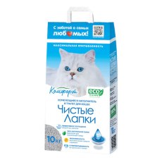 Чистые лапки Комфорт eco-friendly Наполнитель для кошачьего туалета Комкующийся