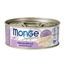 Monge Supreme Sterilised Tuna with Seabass / Влажный корм Консервы Монж для Стерилизованных кошек из Тунца с сибасом (цена за упаковку)