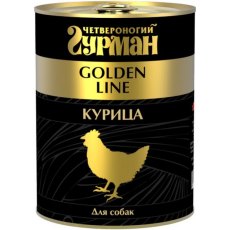 Четвероногий Гурман Golden Line / Консервы Золотая линия для собак Курица натуральная в желе (цена за упаковку)