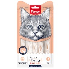 Wanpy Creamy Treat Tuna & Salmon / Лакомство Ванпи для кошек Нежное пюре из Тунца и Лосося