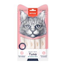 Wanpy Creamy Treat Tuna & Schrimp / Лакомство Ванпи для кошек Нежное пюре из Тунца и Креветок