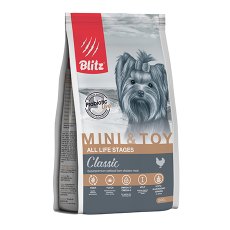 Blitz Classic All Life Stages Mini & Toy Chicken / Сухой корм Блиц для собак  Миниатюрных и Мелких пород Курица