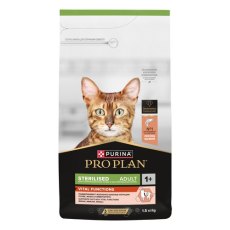 PRO PLAN Sterilised VITAL FUNCTIONS / Сухой корм ПРО ПЛАН для Взрослых Стерилизованных кошек для поддержания здоровья почек после стерилизации, для мозга и иммунитета с высоким содержанием Лосося