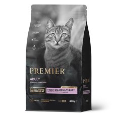 Premier Adult Fresh Salmon & Turkey / Сухой корм Премьер для взрослых кошек Свежее филе Лосося с индейкой