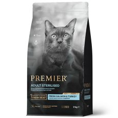 Premier Adult Sterilised Fresh Salmon & Turkey / Сухой корм Премьер для взрослых Стерилизованных кошек Свежее филе Лосося с индейкой