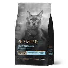 Premier Adult Sterilised Fresh Salmon & Turkey / Сухой корм Премьер для взрослых Стерилизованных кошек Свежее филе Лосося с индейкой