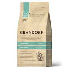 Grandorf Holistic & Hypoallergenic Indoor Probiotic 4 meat / Сухой корм Грандорф Низкозерновой с Живыми Пробиотиками для Домашних кошек 4 вида Мяса