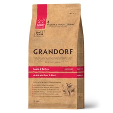 Grandorf Holistic & Hypoallergenic Medium Maxi Lamb & Turkey / Сухой корм Грандорф Низкозерновой для взрослых собак Средних и Крупных пород Ягненок Индейка