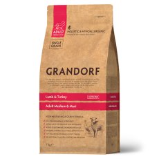 Grandorf Holistic & Hypoallergenic Medium Maxi Lamb & Turkey / Сухой корм Грандорф Низкозерновой для взрослых собак Средних и Крупных пород Ягненок Индейка