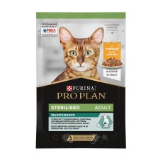 PRO PLAN Sterilised MAINTENANCE / Влажный корм Паучи ПРО ПЛАН для взрослых стерилизованных кошек с курицей в соусе (цена за упаковку)