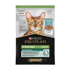 PRO PLAN Sterilised MAINTENANCE / Влажный корм Паучи ПРО ПЛАН для взрослых стерилизованных кошек с рыбой в соусе (цена за упаковку)