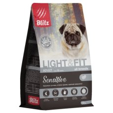 Blitz Sensitive Light Adult All Breeds Turkey / Сухой корм Блиц для взрослых собак всех пород с лишним весом Низкокалорийный Индейка