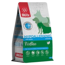 Blitz Vetline Hypoallergenic / Диетический полнорационный сухой корм Блиц для взрослых собак при пищевой аллергии