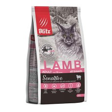 Blitz Sensitive Adult Lamb / Сухой корм Блиц для взрослых кошек Ягненок