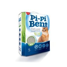 Pi-Pi Bent DeLuxe Fresh Grass / Наполнитель ПиПиБент для кошачьего туалета Комкующийся Свежая трава