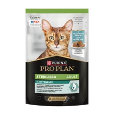 PRO PLAN Sterilised MAINTENANCE / Влажный корм Паучи ПРО ПЛАН для взрослых стерилизованных кошек паштет с Океанической рыбой (цена за упаковку)