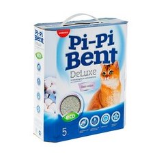 Pi-Pi Bent DeLuxe Clean Cotton / Наполнитель ПиПиБент для кошачьего туалета Комкующийся Чистый хлопок