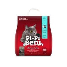 Pi-Pi-Bent / Наполнитель для кошачьего туалета ПиПиБент Морской бриз Комкующийся