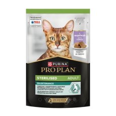 PRO PLAN Sterilised MAINTENANCE / Влажный корм Паучи ПРО ПЛАН для взрослых стерилизованных кошек паштет с Индейкой (цена за упаковку)