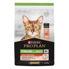 PRO PLAN Sterilised VITAL FUNCTIONS / Сухой корм ПРО ПЛАН для Взрослых Стерилизованных кошек для поддержания здоровья почек после стерилизации, для мозга и иммунитета с высоким содержанием Лосося