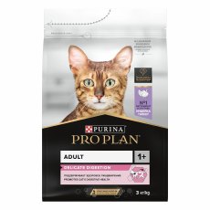 PRO PLAN DELICATE DIGESTION / Сухой корм ПРО ПЛАН для взрослых кошек при чувствительном пищеварении с индейкой