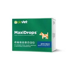 Okvet / Капли Оквет МаксиДропс для собак от 40 до 60 кг от Клещей Блох Вшей Круглых и Ленточных гельминтов