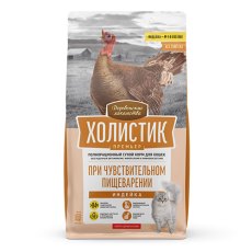 Деревенские лакомства Холистик Премьер / Сухой корм для кошек при Чувствительном пищеварении Индейка