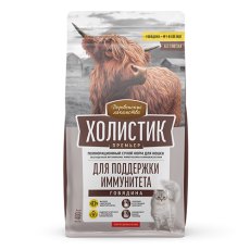 Деревенские лакомства Холистик Премьер / Сухой корм для кошек для Поддержки Иммунитета Говядина