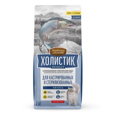 Деревенские лакомства Холистик Премьер / Сухой корм для Кастрированных и Стерилизованных кошек Лосось