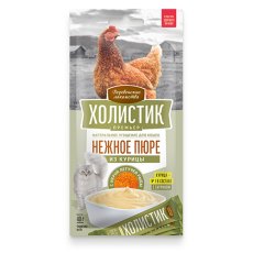 Деревенские лакомства Холистик Премьер / Пюре для кошек из Курицы с икрой летучей рыбы