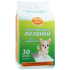 Чистый хвост / Впитывающие пеленки для животных 60 х 60 см