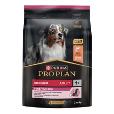 PRO PLAN SENSITIVE SKIN / Сухой корм ПРО ПЛАН для взрослых собак средних пород при чувствительной коже с лососем