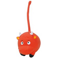 Homepet / Игрушка Хоумпет для собак Бычок с длинным хвостом с пищалкой латекс