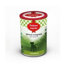 Родные Корма / Консервы Мясное угощение для Щенков с Ягненком (цена за упаковку)