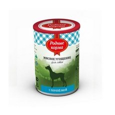 Родные Корма / Консервы Мясное угощение для собак с Перепелкой (цена за упаковку)