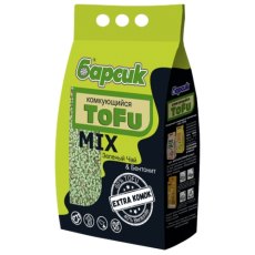 Барсик Tofu Mix / Наполнитель для кошачьего туалета Зеленый Чай бентонит комкующийся