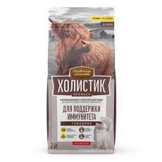 Деревенские лакомства Холистик Премьер / Сухой корм для кошек для Поддержки Иммунитета Говядина